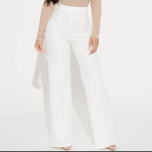 White high waisted dress pants - Fashion Nova